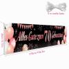 70th Birthday Decorations, Rose Gold Black Banner, Happy 70th Birthday, 40 x 270 cm view 2