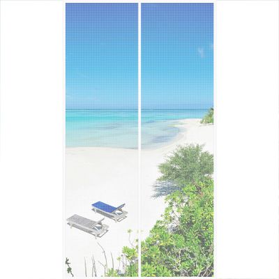 Magnetic Insect Screen Door Curtain 240 x 295 cm, White