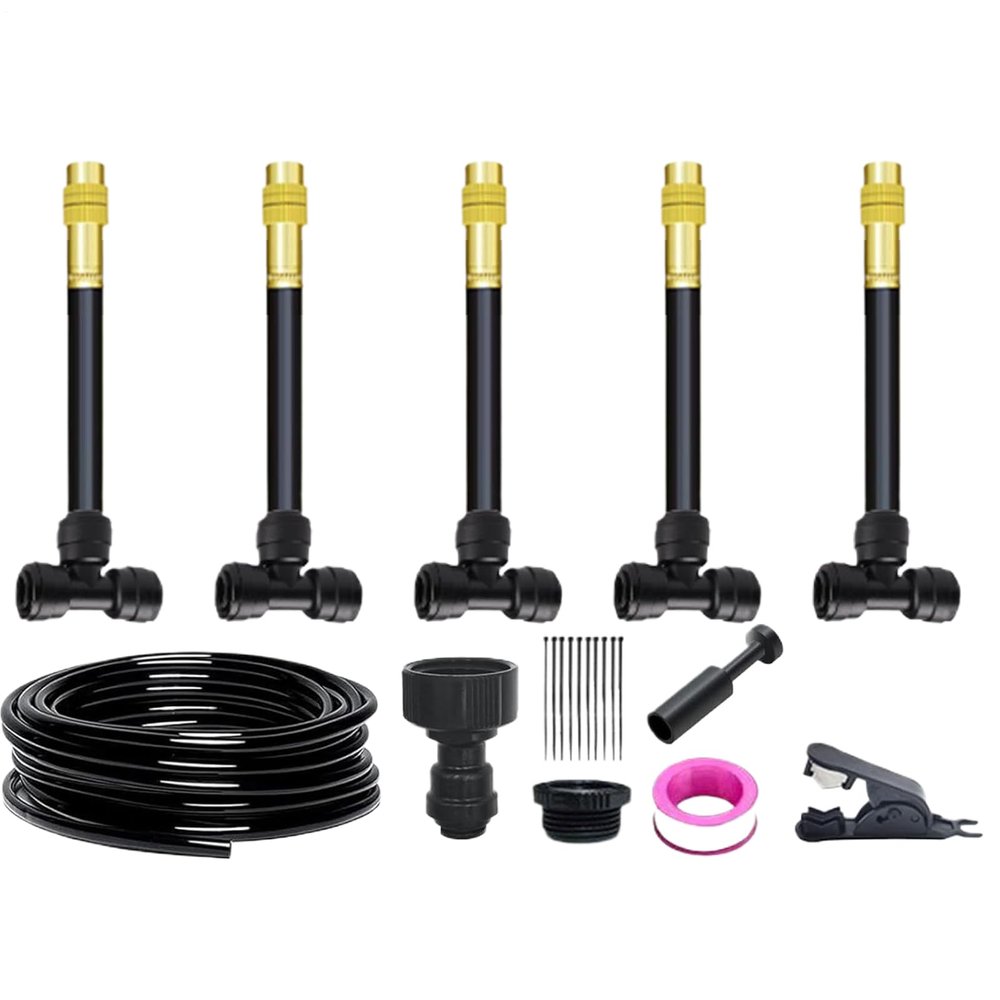 Automatic Drip Irrigation System with Hose, Adjustable Nozzle and Sprinkler
