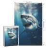 Adult Jigsaw Puzzle, 1,000 Pieces, Shark, Wooden Puzzle, Birthday Gift, Wall Decor, 78 × 53 cm view 2