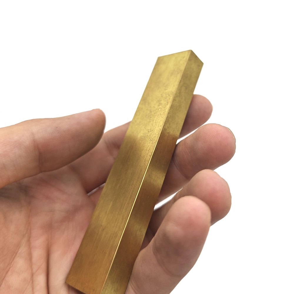 Leluo Brass Plate, Sheet, Flat Bar, Widths 12 mm, 15 mm, 20 mm, 30 mm, 40 mm, 50 mm, 70 mm, Toughness (200 mm x 20 mm x 40 mm)