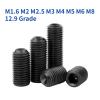 Set Screws, M1.6–M8, Grade 12.9 Carbon Steel, Hex Socket, Headless, Concave Tip (M6, 5 pcs, 35 mm) view 4