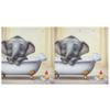Personalizable Cute Elephant Bathtub 3-Ring Binder, 3.8 cm, 200 Sheets, 31.5 x 27 x 6 cm view 2
