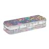 Amooorous Transparent Double-Layer Hard Pencil Case with Rainbow Glitter Leopard Design view 1
