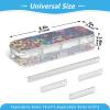 Amooorous Transparent Double-Layer Hard Pencil Case with Rainbow Glitter Leopard Design view 3