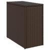 SKM Outdoor Side Table with Glass Top, Brown, 58 x 27.5 x 55 cm view 2