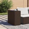 SKM Outdoor Side Table with Glass Top, Brown, 58 x 27.5 x 55 cm view 3