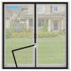 Window Insect Screen with Semi-Transparent Self-Adhesive Zipper, Gray, 130 x 150 cm view 1