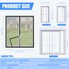 Window Insect Screen with Semi-Transparent Self-Adhesive Zipper, Gray, 130 x 150 cm view 2