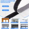 Window Insect Screen with Semi-Transparent Self-Adhesive Zipper, Gray, 130 x 150 cm view 3