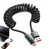 Hitburu Charging Cable – 120W Spring Cable with Digital Display, 1 m view 1