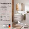 FACKELMANN Compact Line Bathroom Vanity with Ceramic Sink, Cashmere/Gray, 71 in. Wide view 3