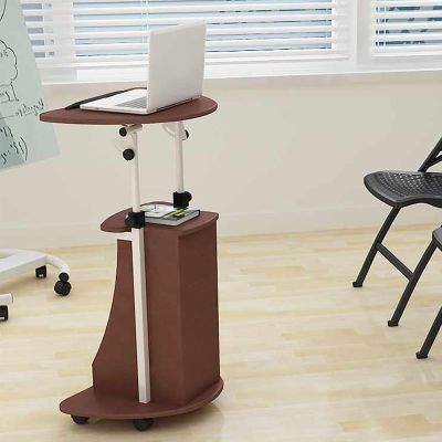 Adjustable Freestanding Podium with Locking Wheels