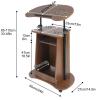 Adjustable Freestanding Podium with Locking Wheels view 2
