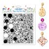 CHGCRAFT Retro Polka Dot Geometric Silicone Texture Mat for Polymer Clay, 5.5 x 5.5 in view 1