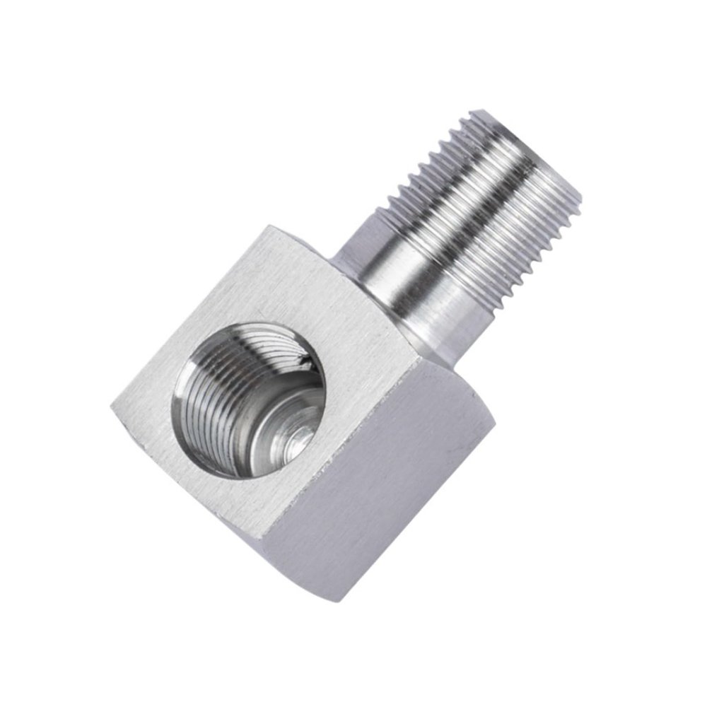CZMDKEXM 1/8" NPT Female-to-Male Thread 304 Stainless Steel 90-Degree Pipe Fitting Elbow Connector Adapter