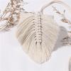 YGLEEULI Curtain Tiebacks, Leaf Design, Hand-Woven Cotton Tassel Decorative Accessories for Living Room Curtains (Brown Rope, 116 cm) view 4