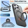 HuwaiH 360° Magnetic Stand Case for iPhone 14 Pro, Black view 3