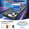 HuwaiH 360° Magnetic Stand Case for iPhone 14 Pro, Black view 4