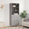 LLEZKBR Sonoma Gray Highboard 69.5 x 34 x 180 cm view 1