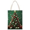 BVKWNTSA Large-Capacity Canvas Tote Bag with Round Christmas Tree Design view 1