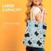 BVKWNTSA Large-Capacity Canvas Tote Bag, Panda Bear Design view 2