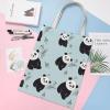 BVKWNTSA Large-Capacity Canvas Tote Bag, Panda Bear Design view 3