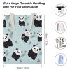 BVKWNTSA Large-Capacity Canvas Tote Bag, Panda Bear Design view 4