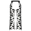 Sywiyi Men's Vintage Western Cowboy Chaps Cow Print Costume Pants, Black & White, XL view 4