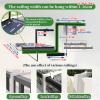 Adjustable Balcony Railing Table for Outdoor Use, Galvanized Steel, 7-Level Height Adjustment view 2