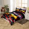 Race Car Duvet Cover Set, 220 x 240 cm, Red/Black Honeycomb view 3