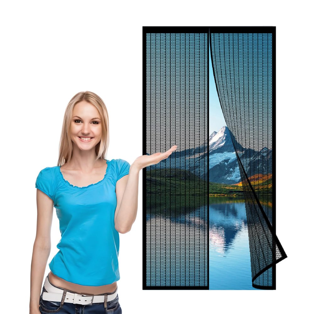 Magnetic Fly Screen Door, 121 x 240 cm, Black