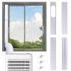 Kaezuy Adjustable Window Seal Kit for Mobile Air Conditioners, Universal PVC Seal with Exhaust Hose Adapter (B) view 1