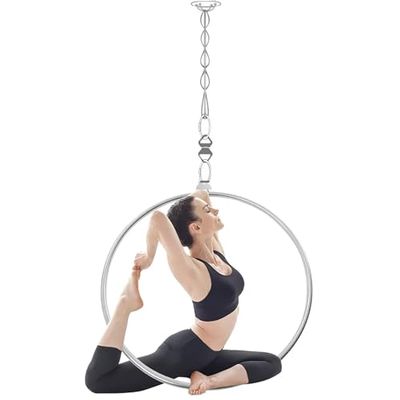Professional Aerial Hoop Set for Performances and Workouts, 253 lb Capacity
