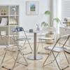 Modern Round Stainless Steel Bar Table, 50 x 105 cm view 2