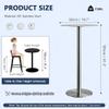 Modern Round Stainless Steel Bar Table, 50 x 105 cm view 3