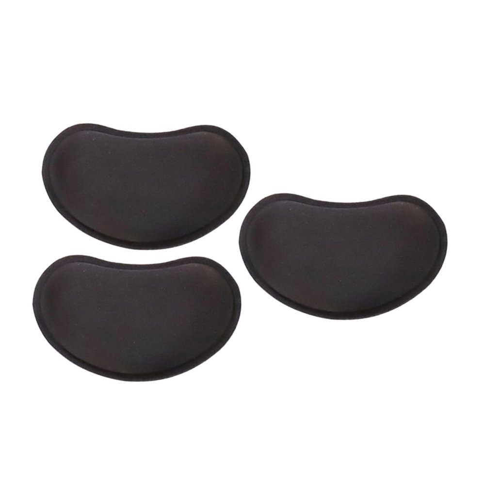 NAMOARLY 3-Piece Ergonomic Memory Foam Mouse Wrist Rest, Non-Slip Rubber Base, Black