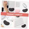 NAMOARLY 3-Piece Ergonomic Memory Foam Mouse Wrist Rest, Non-Slip Rubber Base, Black view 2