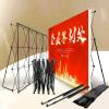 IYUESQ Foldable Iron Poster Stand with Mounting Strips and Rear Support Rods view 1