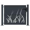 ChicAbode Anthracite Steel Garden Gate 105 x 80 cm, Grass Design view 3