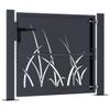 ChicAbode Anthracite Steel Garden Gate 105 x 80 cm, Grass Design view 4