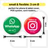 Mix Set: 1 Instagram Follow Us Sticker + 1 WhatsApp Counter Sticker, 3 cm view 3