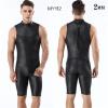 2 mm Neoprene Shorty Wetsuit for Men, Black, Sleeveless, Size S view 4