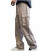 Men's Cargo Pants, Long Work Pants with Large Pockets, Lightweight Outdoor Pants, Straight-Leg Casual Trousers view 2