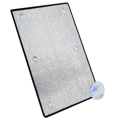 Double Aluminum Insulating Window Film with UV and Sun Protection, Suction Cups, 90 x 100 cm