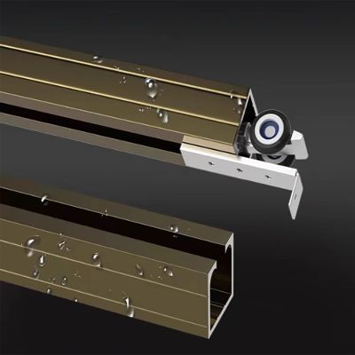 Sliding Door Hardware Kit, Single/Double Barn Door Aluminum Track, Soft-Close, 90 cm/35 in