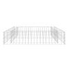 Gabion Raised Garden Bed, Galvanized Steel, 100 x 100 x 20 cm view 3