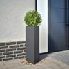 Anthracite Triangular Steel Planter Box 30 x 26 x 75 cm view 1