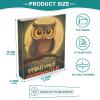 Quteprint 3-Ring Binder, Halloween Owl Tree Branch, 1.5 in, with 3 Clear Pockets and Clipboard view 4