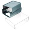 Stackable Storage Containers with Drawers, 2-Pack, Blue view 1